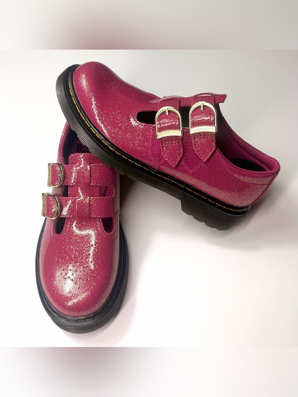 Dr Marten’s Kids JUNIOR 8065 GLITTER
Patent Leather Mary Jane Shoes Size- 2